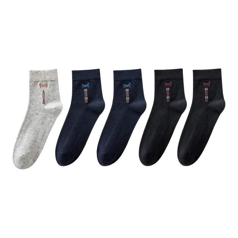 MIIOW Mid Calf Socks Men's 5 Pack-14