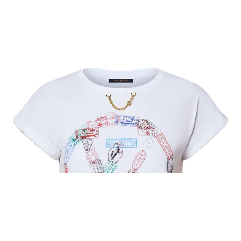LOUIS VUITTON Travel Stamp Lv Circle T Shirt-5