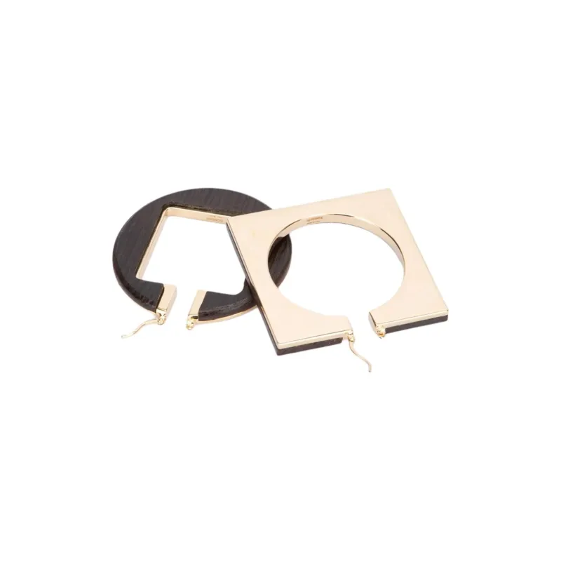 Jacquemus The Rond Carré Hoops Earrings-1