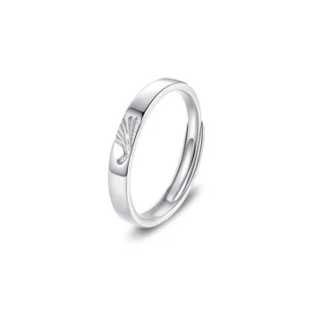 YUOFFICIAL S990 Silver Open And Adjustable Elegance Minimalist Style Fashion Versatile Niche Advanced Feel Rings Unisex