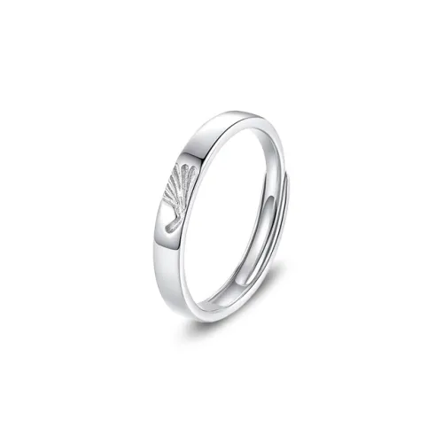 YUOFFICIAL S990 Silver Open And Adjustable Elegance Minimalist Style Fashion Versatile Niche Advanced Feel Rings Unisex