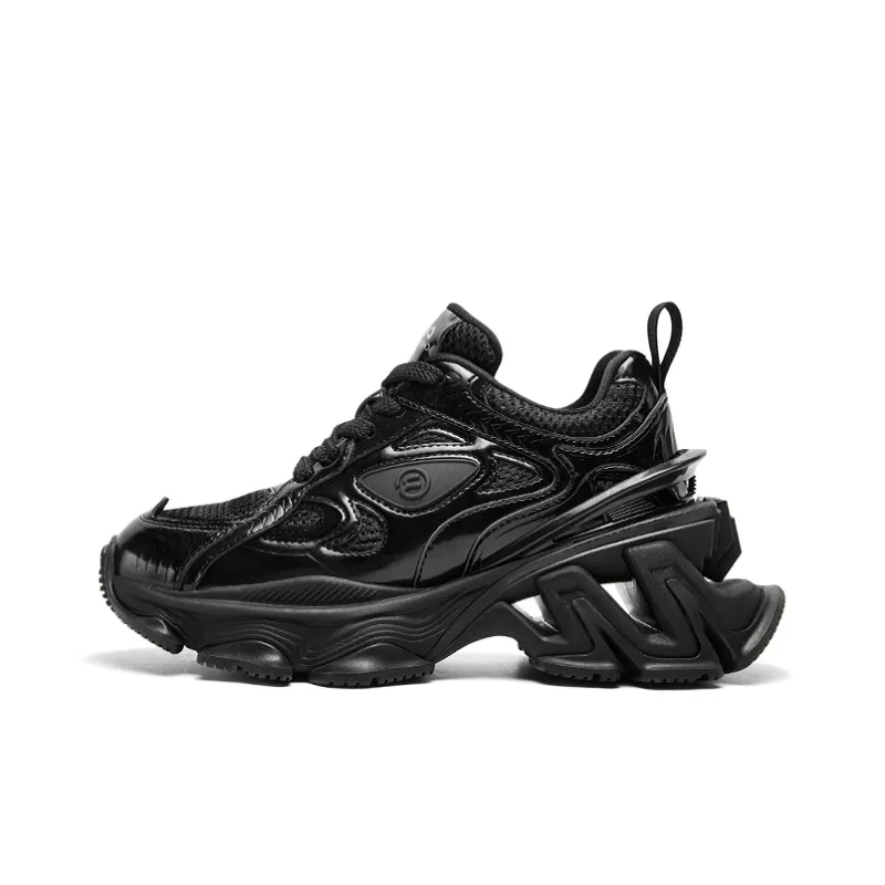CHERYKALLY Cushioned Anti Slip Wear Resistant Lightweight Height Increasing Low Top Chunky Sneakers Women's-6