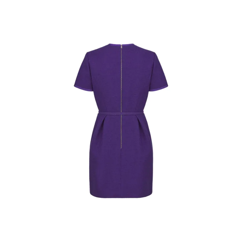 DIOR FW24 Short Sleeved Dresses Women's Purple-1