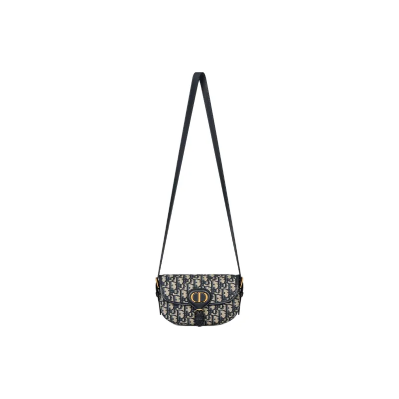 DIOR Bobby Cotton With Calfskin Shoulder Bag Crossbody Bag Women's Blue-3