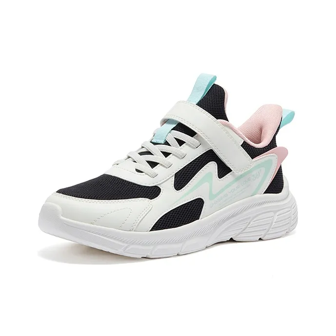 361°KIDS Slip Resistant Shock Absorbers With Abrasion Resistant Properties Kids' Running Shoes Black White Unisex-2