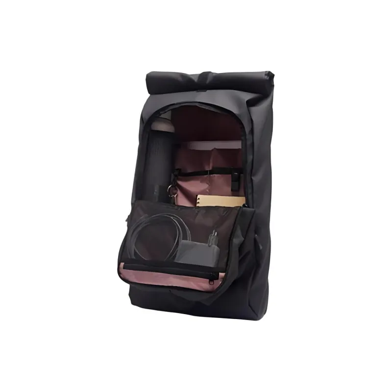 DECATHLON Nylon Backpack Combo Set Unisex Obsidian Black-2