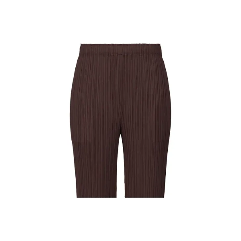 PLEATS PLEASE ISSEY MIYAKE Casual Pants Women's Dark Brown-1