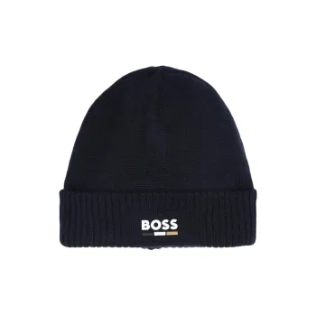 BOSS Logo print Knitted Beanie