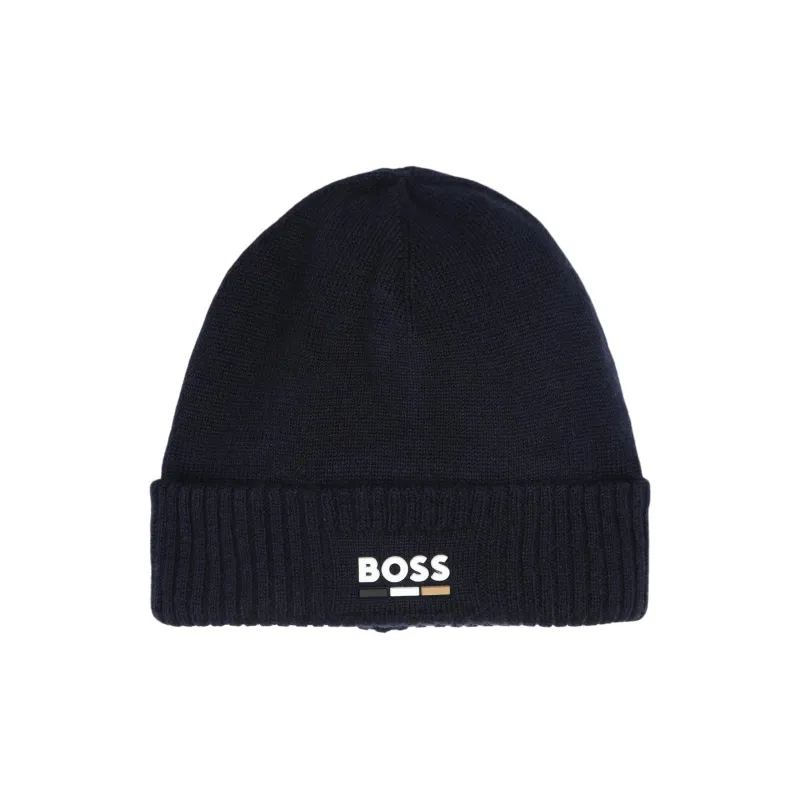 BOSS Logo print Knitted Beanie-0