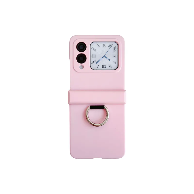 ZHUOJI PC Material New Skin Feel Portable Ring Phone Case Compatible Huawei Novaflip-16