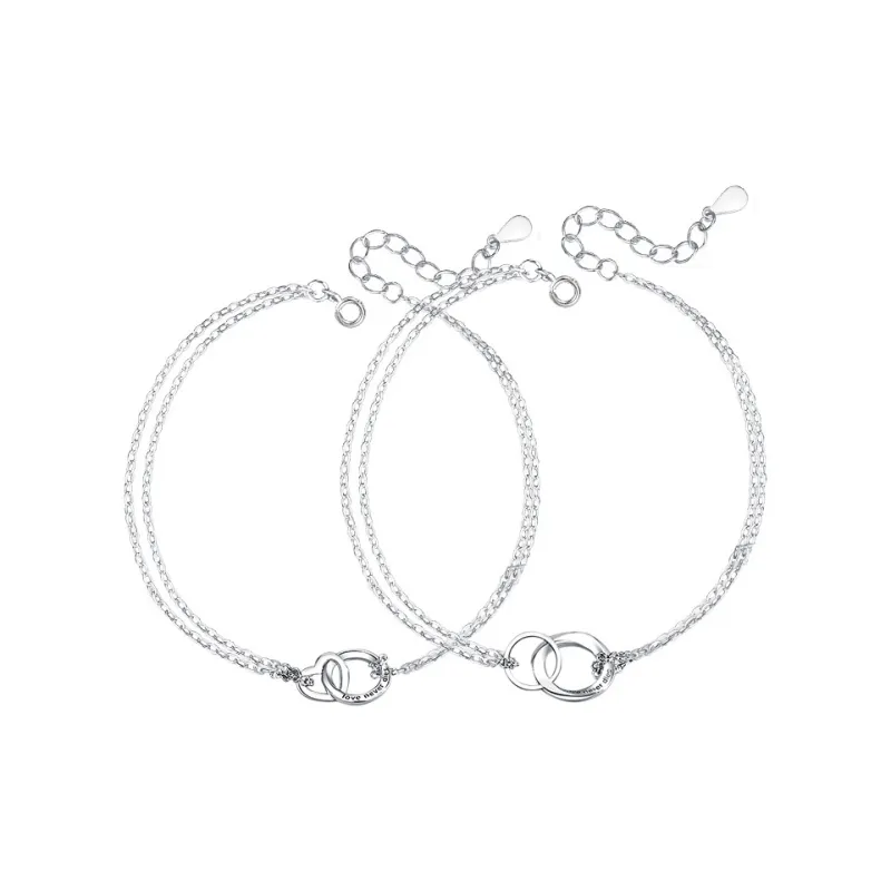MONI JEWELLERY S925 Sterling Silver Korean Style Trendy Versatile Bracelet Unisex-3