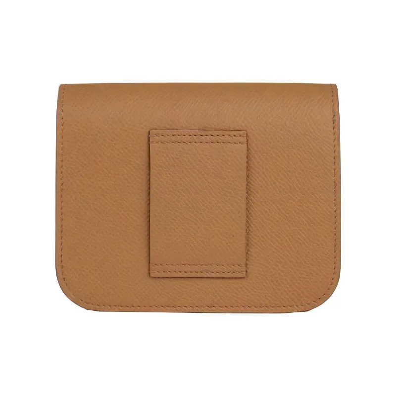 HERMES Constance Slim Epsom Leather Clutch Wallet Fanny Pack Women's 2S Sesame Color-1