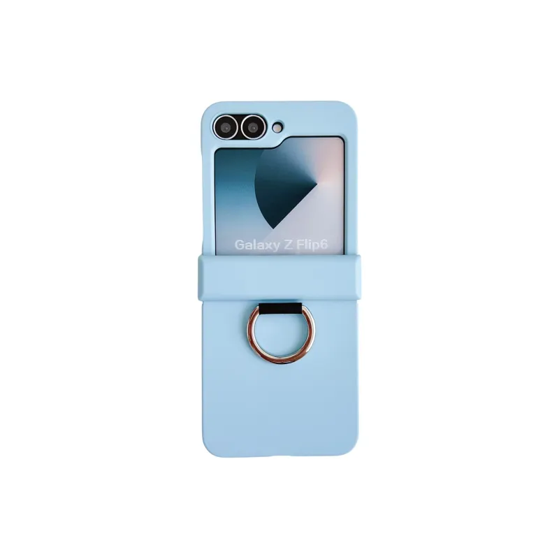 ZHUOJI PC Material Skin Feel Ring Buckle Phone Case Compatible With Samsung Z Flip 6-9