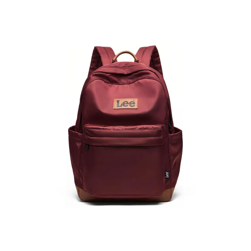 Lee Oxford Practical Backpack Computer Commute Backpack Men's Unisex Ecru/Burgundy/Black-8