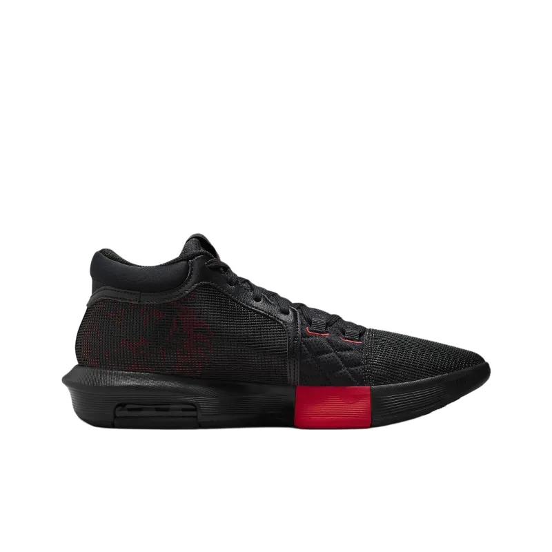 Nike Witness 8 Anti Slip Wear Resistant Mid Top Basketball Shoes Men's Black Red-1