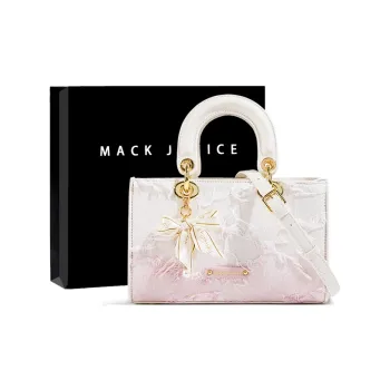 MACKJANICE Polyurethane Handbag Regular Women's Fringe Gradient Pink