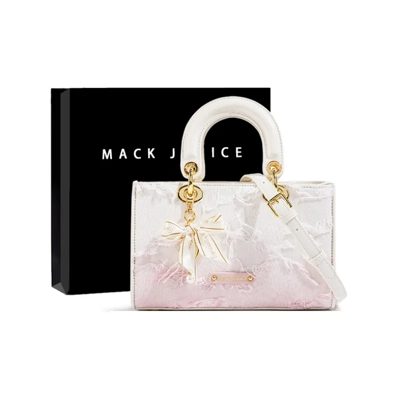 MACKJANICE Polyurethane Handbag Regular Women's Fringe Gradient Pink-0