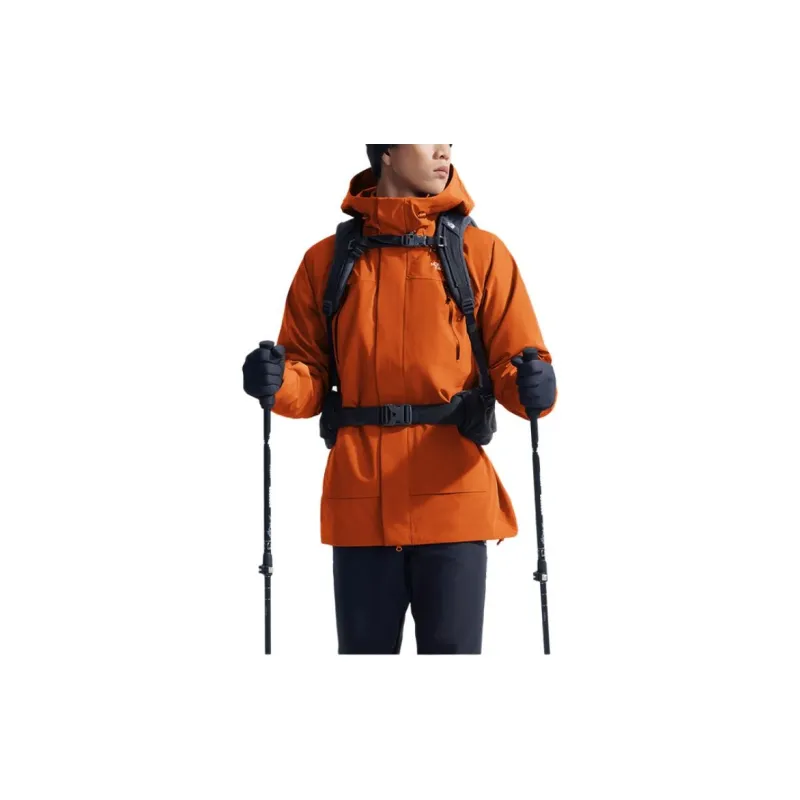 THE NORTH FACE Stormpeak Hiking Waterproof And Breathable Warm Windbreaker Jacket Men's Sunset Orange-3