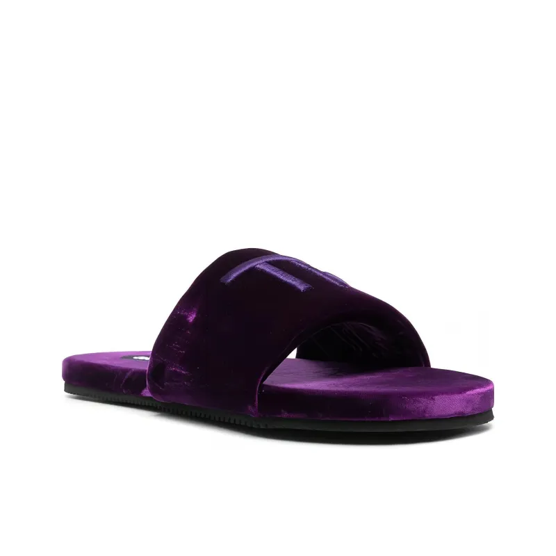 TOM FORD Monogram Velvet Sandals-2