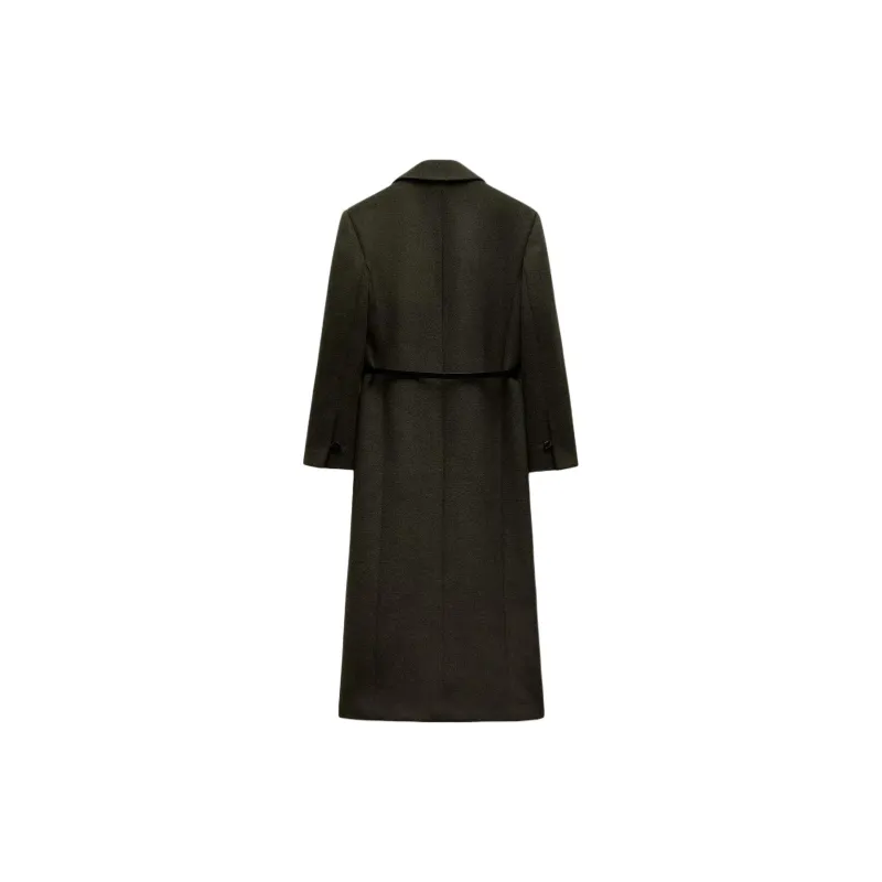 ZARA ZW Series Coats Women's Dark Khaki-1