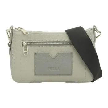 Furla Atena Leather Shoulder Bag, Crossbody Bag Women's Gray