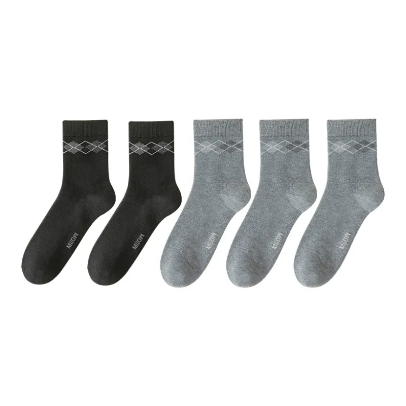 MIIOW Mid Calf Socks Men's 5 Pack-9