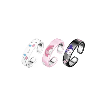 TIDECOLOR Kuromi Cinnamoroll Copper Rings Women's