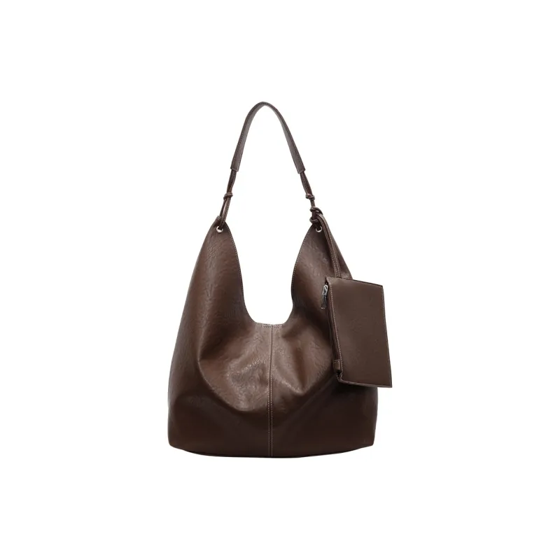 Gerlanx Pu Shoulder Bag Large Size Women's Black Burgundy Khaki Coffee-6