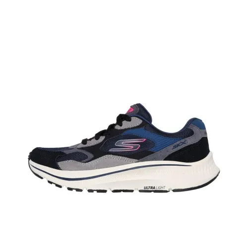 Skechers Go Run Consistent 2.0 Anti Slip Wear Resistant Low Top Casual Running Shoes Women's Black Blue