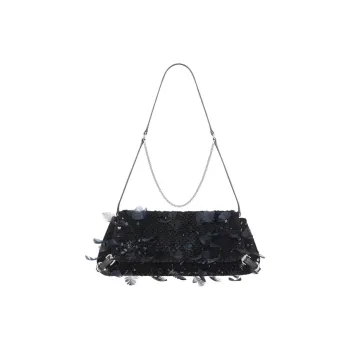 Givenchy Voyou Polyester Clutch Bag Over The Shoulder Small Size Women's Dark Blue