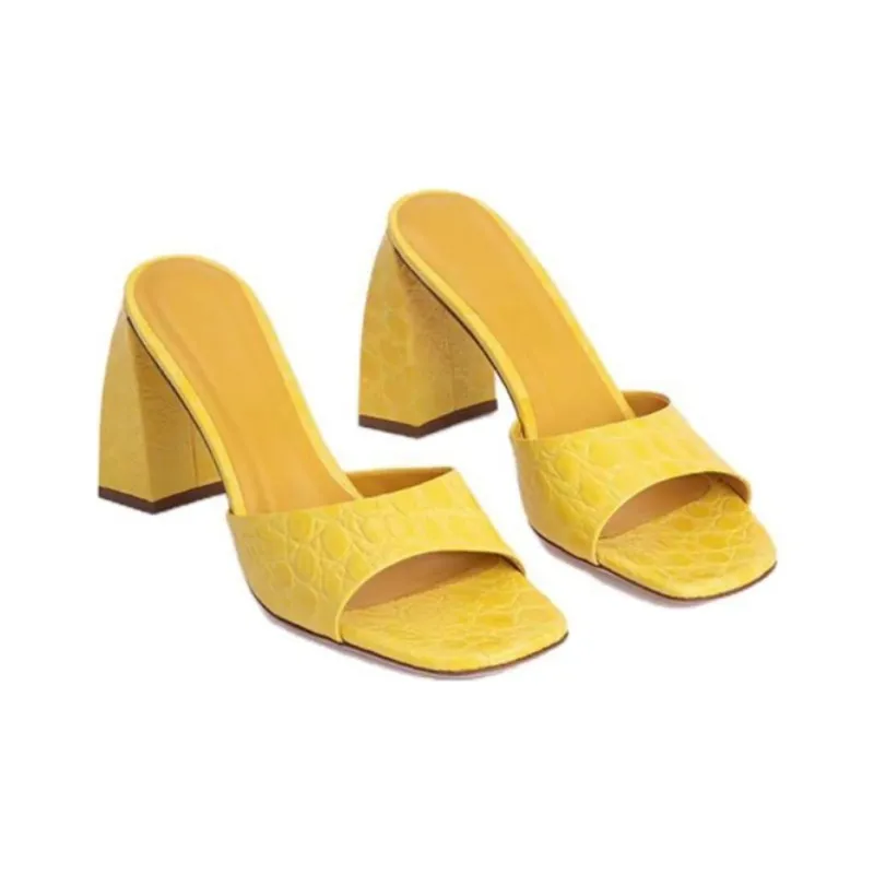 By Far Michele Slide Slippers Women's Yellow-3