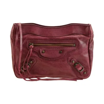 Balenciaga Leather Clutch Women's Red