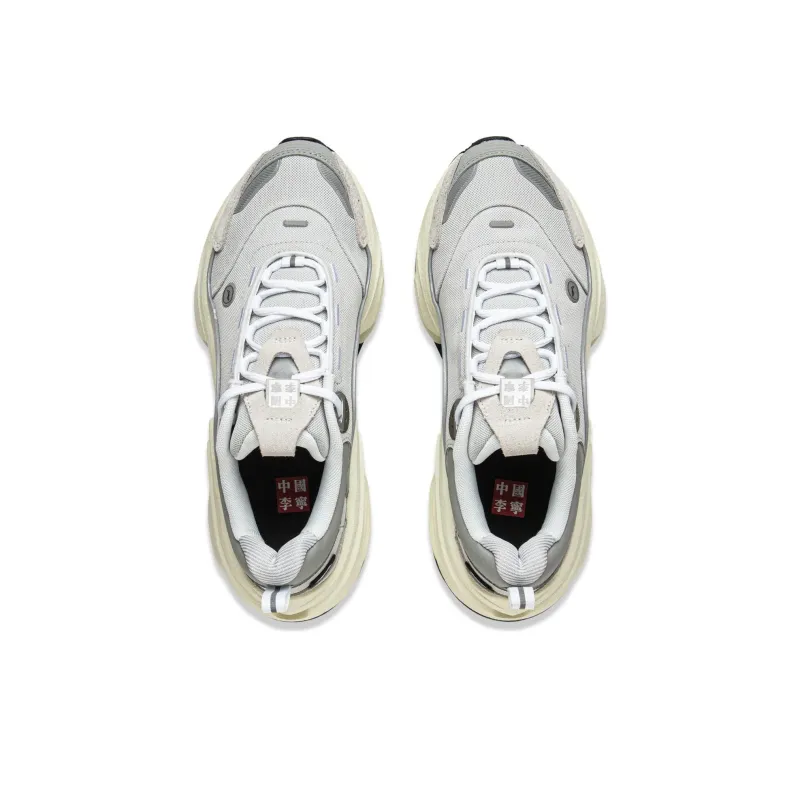 LiNing Jueying CRC Slip Resistant, Abrasion Resistant, Rebound Resistant Low Top Running Shoes Women's Gray-3