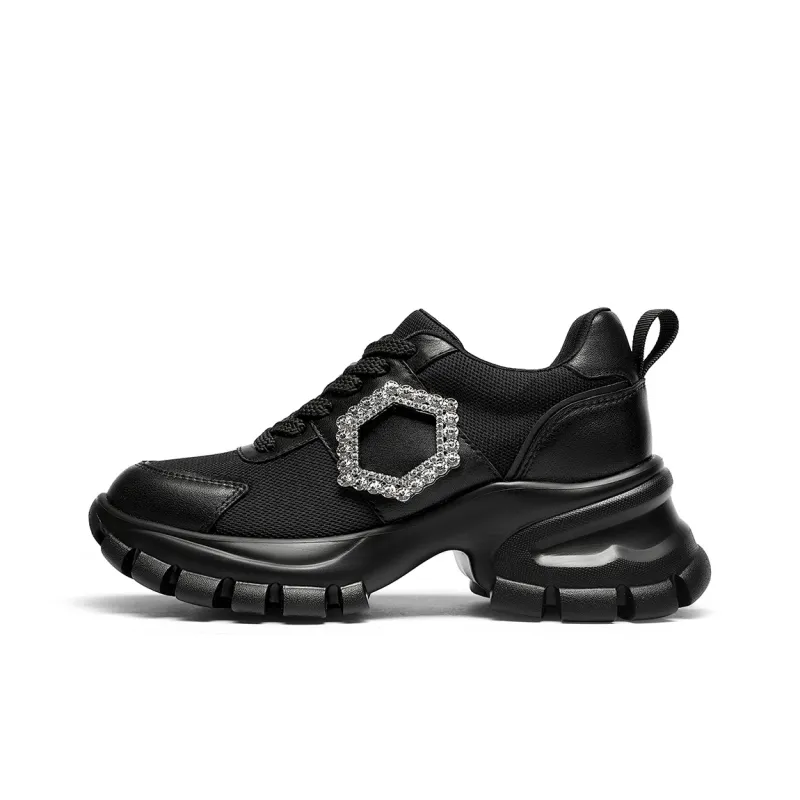 GOLDLION Breathable Low Top Chunky Sneakers Women's-5