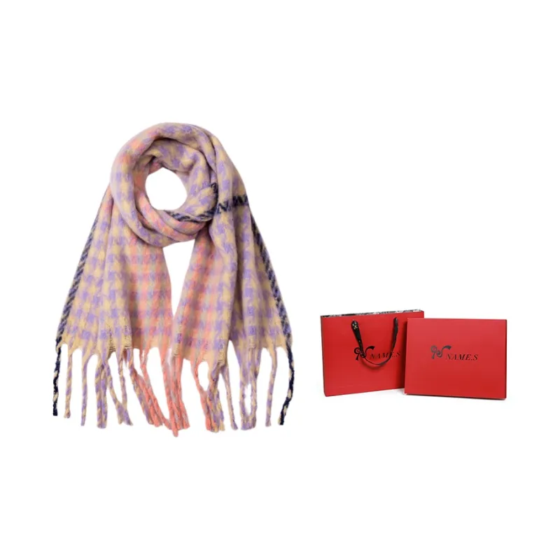 NAME.S Faux Cashmere Knit Scarves Unisex Gift Box Shopping Bag-6