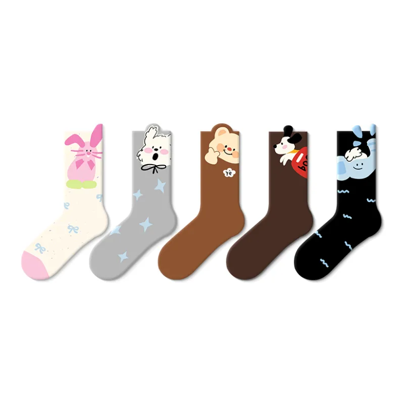 JKN Mid Calf Socks Women's 5 Pack-10