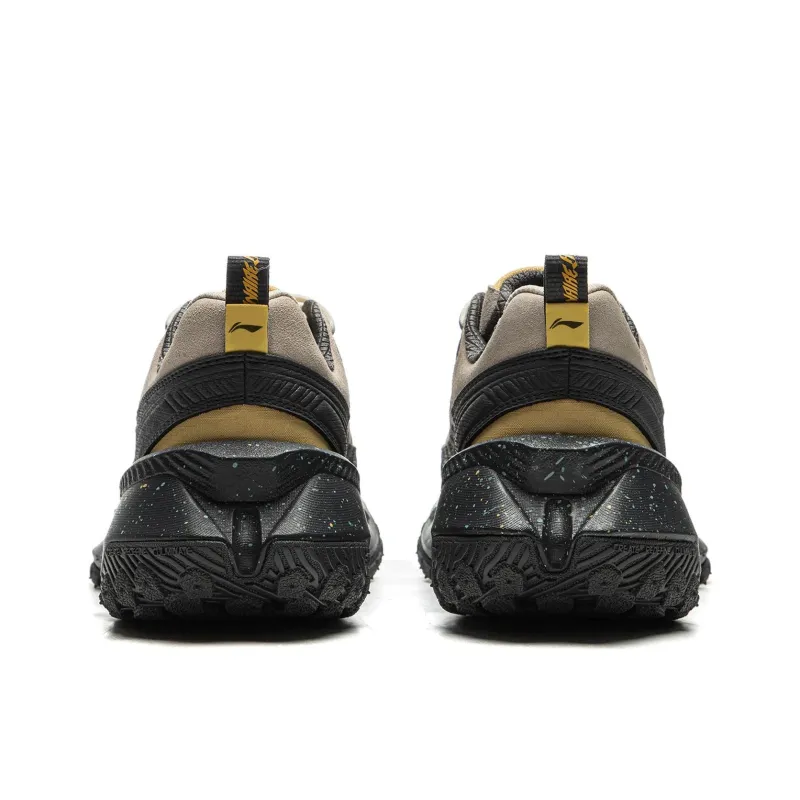 LiNing Anti-Slip Wear-Resistant Low-Top Casual Shoes Unisex Gray Black-5