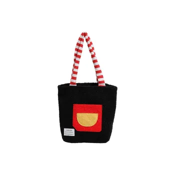 NOMK Lambswool Shoulder Bag Women's Black