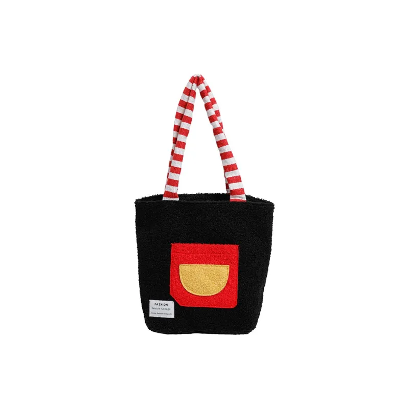 NOMK Lambswool Shoulder Bag Women's Black-0