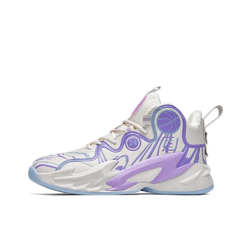Black tailed Deer Thermal Cushioning Abrasion Resistant Slip Resistant High Top Basketball Shoes Unisex-24