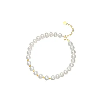 ZHOU LIU FU Freshwater Pearl Elegant Mini Gold Pearl Bracelet Women's