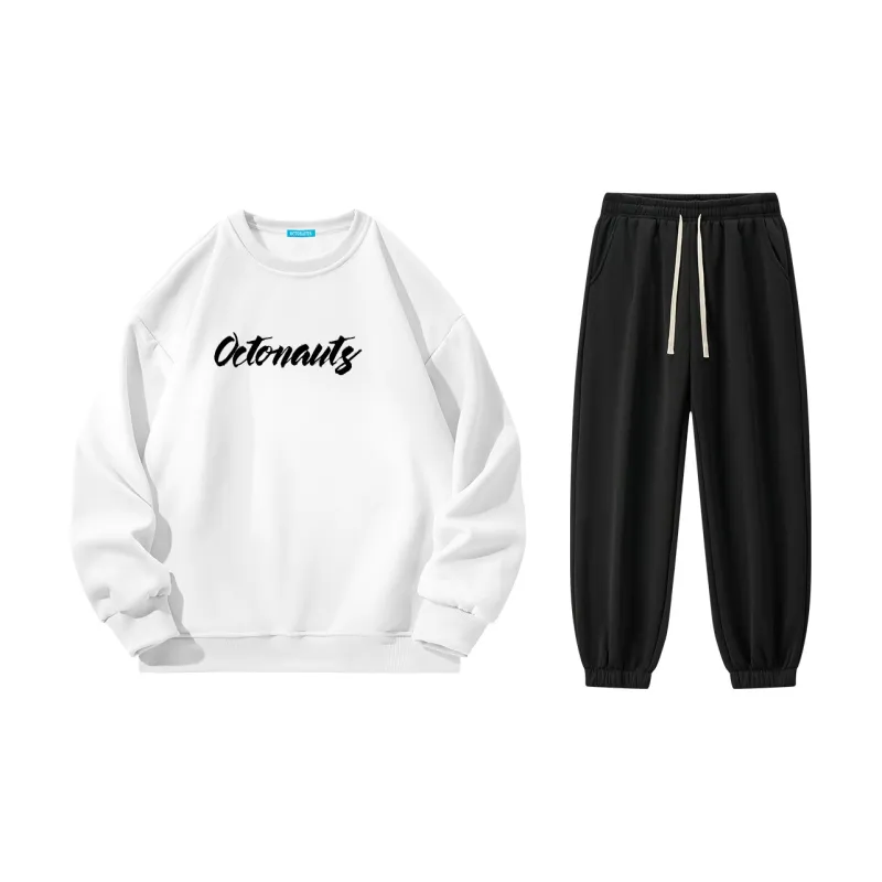 Small Columns Under The Sea Sweatshirt Set Unisex-17