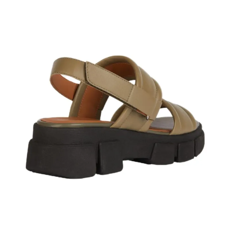 GEOX Lisbona One Strap Sandals Women's Green-2