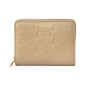Balenciaga Calfskin Wallet Women's Taupe