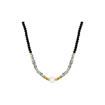 KING OF BLING Freshwater Pearl, Artificial Crystal Necklaces Women's Good Luck