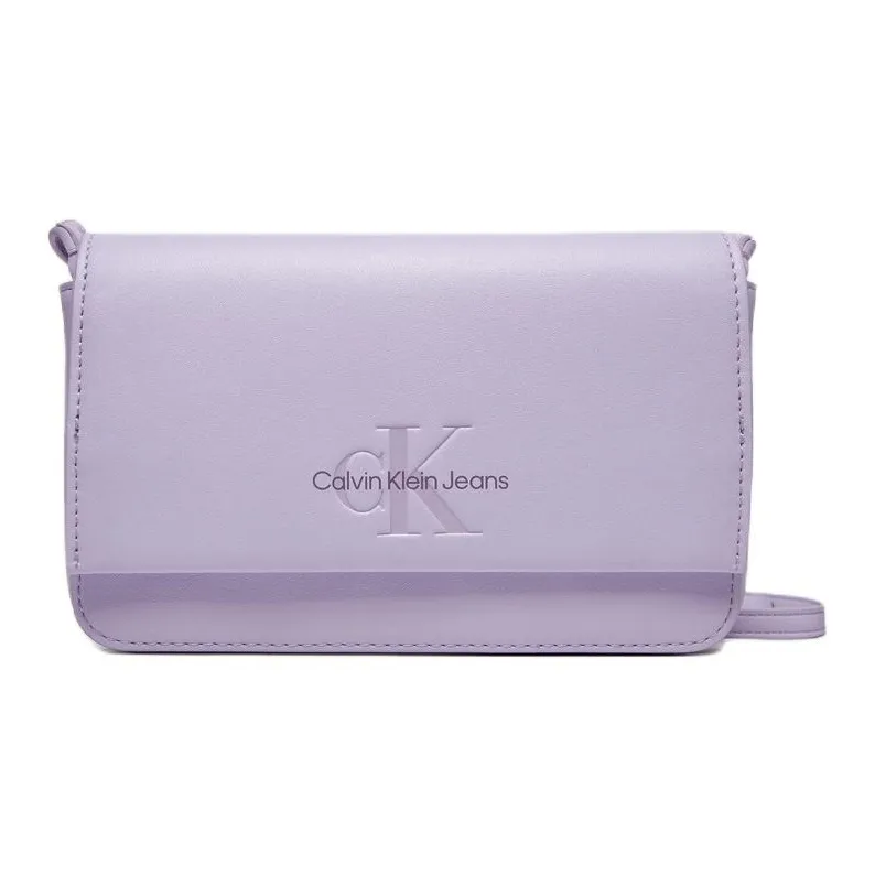 CALVIN KLEIN Polyurethane Crossbody Bag, Shoulder Bag Women's Purple Lilac-0