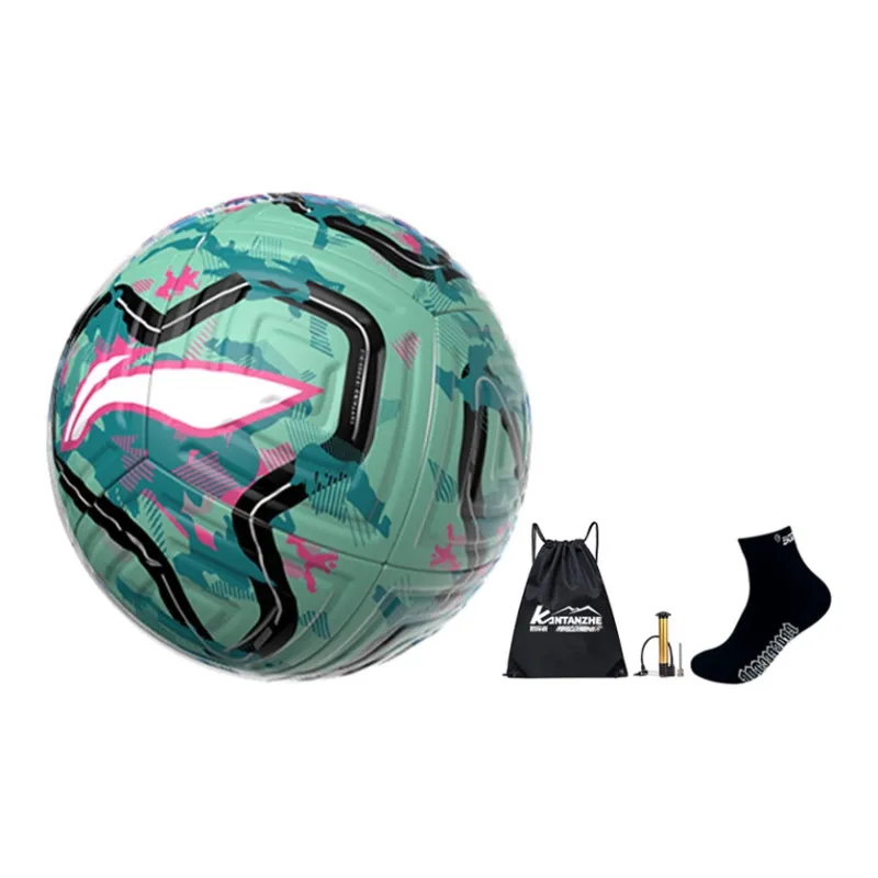 LiNing Size 5 Soccer TPU Seamless Thermal bonding Unisex Blue Green-16
