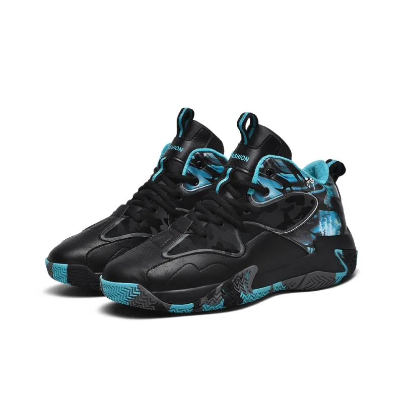 Black tailed Deer Thermal Cushioning Abrasion Resistant Slip Resistant High Top Basketball Shoes Unisex-33