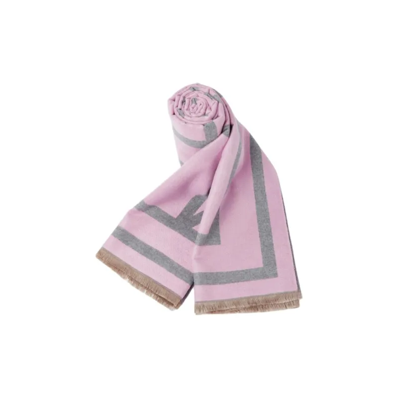 Narandu Knit Scarves Women's Black/Leather Pink/Gray-2