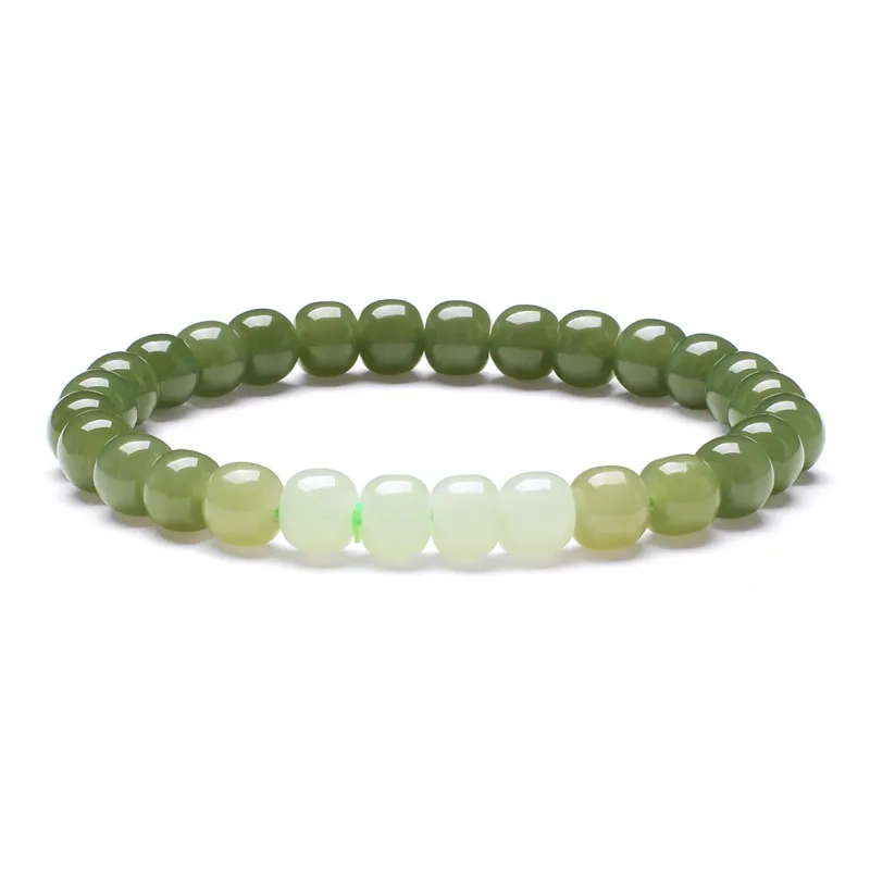 MARY WINDSOR Gradient Bracelet Pale Greenish White Jade Unisex-0